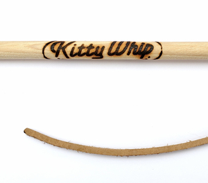 kittywhip leather cat toy